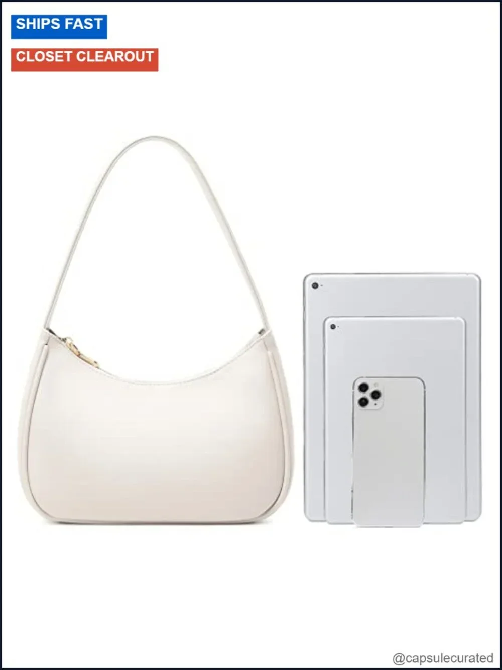 PU Leather Hobo Shoulder Bag with Zipper, Cute & Spacious Tote for Women